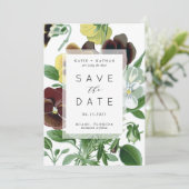 Vette pansies Foto Opslaan Datum kaart (Staand voorkant)