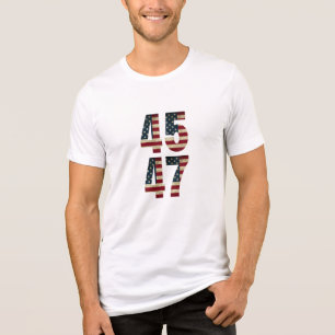 🇺🇸 Vette Patriottische Verklaring – 45 tot 47 🇺 Tri-Blend Shirt