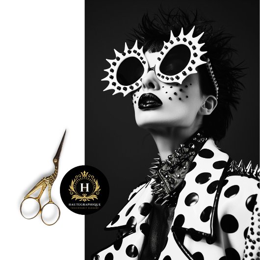 Vette Punk Rock Star Spiked Zonnebril Decoupage Tissuepapier