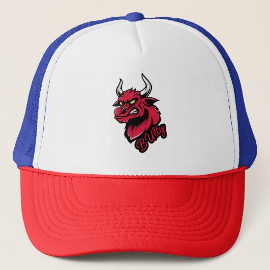 Vette Red Bull "Bully" Trucker Hat – Red, White & Trucker Pet (Voorkant)