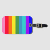 Vette regenboogstrips bagagelabel (Voorkant (horizontaal))