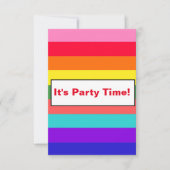 Vette regenboogstrips kaart (Voorkant)