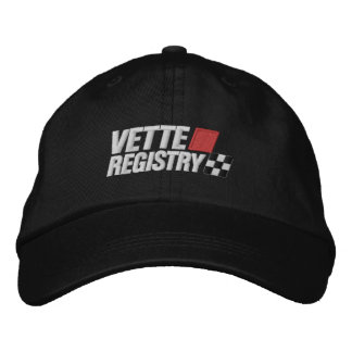 Vette Registry Logo Geborduurde Donkere Hoed Pet