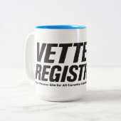 Vette Registry Two-Tone 15oz Ceramic Mug (Devant gauche)