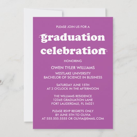 VETTE RETRO PETTEN UIT NAAR HET AFSTUDEERDER FOTO KAART (Achterkant)