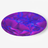 Vette roze Fuschia en blauwe anjer ventilator Papieren Bordje (Gekanteld)