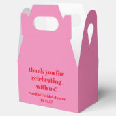 Vette roze rode aangepaste trouwfeest bedankjes bedankdoosjes (Geopend)