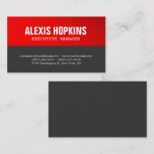 Vette tekst rood grijs stijlvol modern professione visitekaartje (Voorkant / Achterkant)