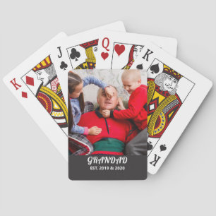 Vette typografie foto opa gevestigd pokerkaarten