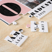 Vette typografie Klasse van 2020 fotocollage blush Legpuzzel (Zijkant)