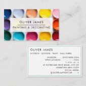 Vette verfpotten Kunstenaar Schilder of Decorator Visitekaartje (Voorkant / Achterkant)