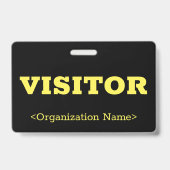 Vette "VISITOR"-badge Badge (Achterkant)