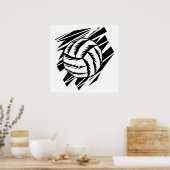 vette volleybalafbeelding poster (Keuken)