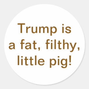 Vette Vuilige Big Trump Hankamer Artjunkhaus Strip Ronde Sticker