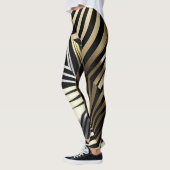 Vette zebrastrepen in metaal leggings (Links)