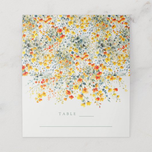 Vette zomer bloemenbruiloft (Buitenkant ongevouwen)