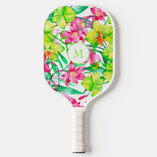 Vette zomerkleuren en bloemkolen pickleball paddle (Voorkant)