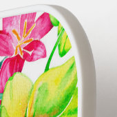 Vette zomerkleuren en bloemkolen pickleball paddle (Links Detail)