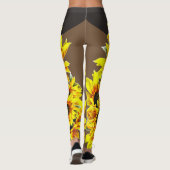 Vette zonnebloempitten Leggings (Achterkant)