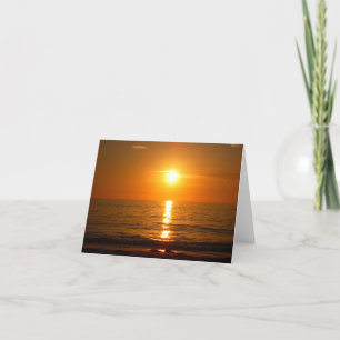 vette zonnesteek op de zee notecard bedankkaart