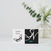 vette zwarte en witte vlinder moderne douane visitekaartje (Staand voorkant)