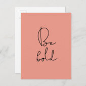 Vette zwarte lettertype briefkaart (Voorkant / Achterkant)