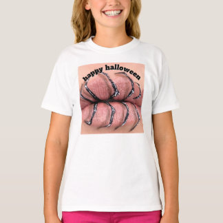Vette Zwarte Lijn Lippen – Randstedige Minimalisti T-shirt