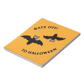 Vetten naar Halloween Oranje Square Notitieblok (Gedraaid)