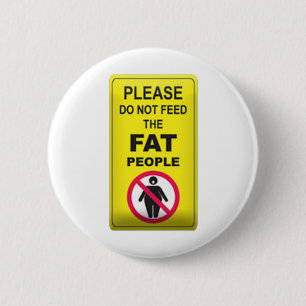 Vettig eten niet ronde button 5,7 cm