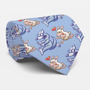 Vettige ooien die verliefd zijn op een bang wolf stropdas