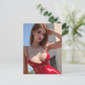 Vêtu de carte postale rouge (Debout devant)