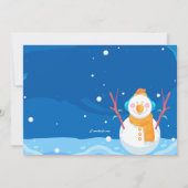 Vêtu Pour Invitation D'Anniversaire D'Hiver (Dos)