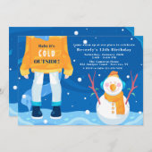 Vêtu Pour Invitation D'Anniversaire D'Hiver (Devant / Derrière)