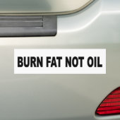 Vetvrije olie bumpersticker (Op auto)
