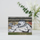 Vetwitte Man Briefkaart (Staand voorkant)
