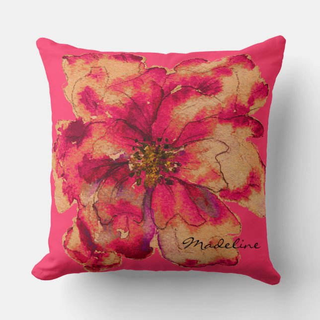 Veuillez me peindre coussin floral d'automne (Recto)