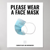 VEUILLEZ PORTER UNE affiche FACEMASK (Devant)
