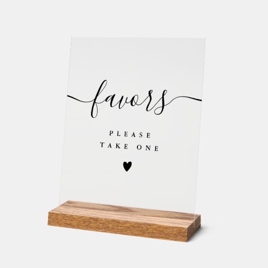 Veuillez Prendre Une Faveur Élégant Script Moderne (Angle)