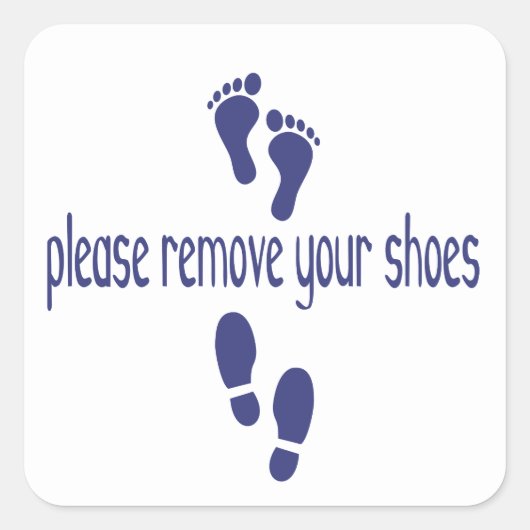 Veuillez retirer vos chaussures, avec autocollant  (Devant)