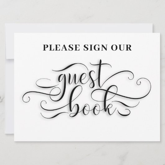 Veuillez signer notre carte de Mariage de livre d' (Devant)