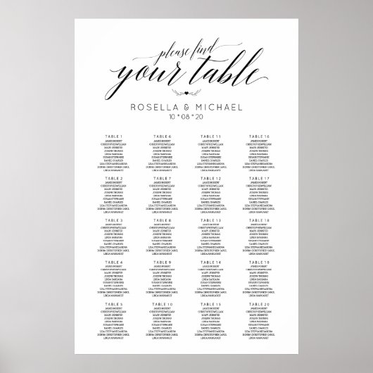 Veuillez Trouver Votre Table - Mariage Tableau De  (Devant)