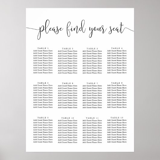 Veuillez Trouver Votre Tableau De Sièges Mariage S (Devant)