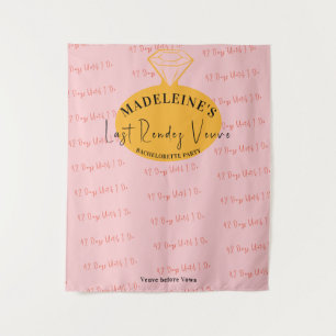 Veuve voor geloften Bachelorette Photobooth Achter Wandkleed