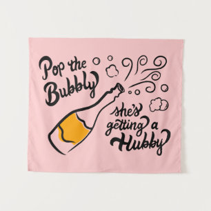 Veuve voor geloften: Champagne Bachelorette Wandkleed