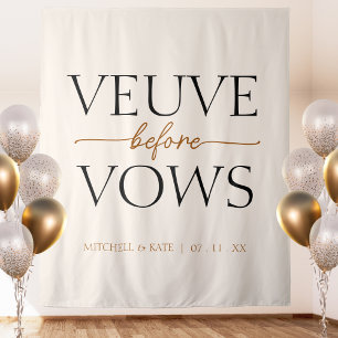 Veuve voor geloften Tan Brown Vrijgezellenfeest Wandkleed