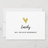 Veux-tu être ma demoiselle d'honneur ? Carte éléga (Devant)