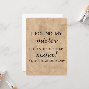 Veux-tu être ma demoiselle d'honneur ? invitation