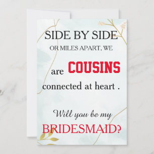 Veux-tu être ma demoiselle d'honneur ? invitation