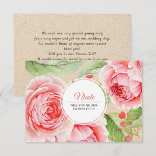 Veux-tu être notre Fille des Fleurs ? Cartes d'inv