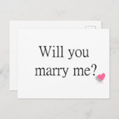 VEUX-TU ME MARIER LA CARTE POSTALE ? (Devant / Derrière)